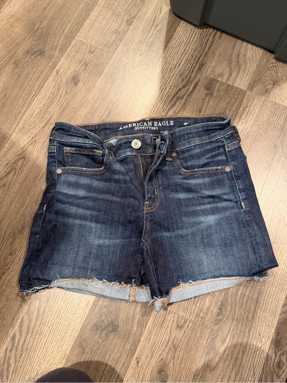 American Eagle Outfitters Dark Blue Denim Cutoff Shorts